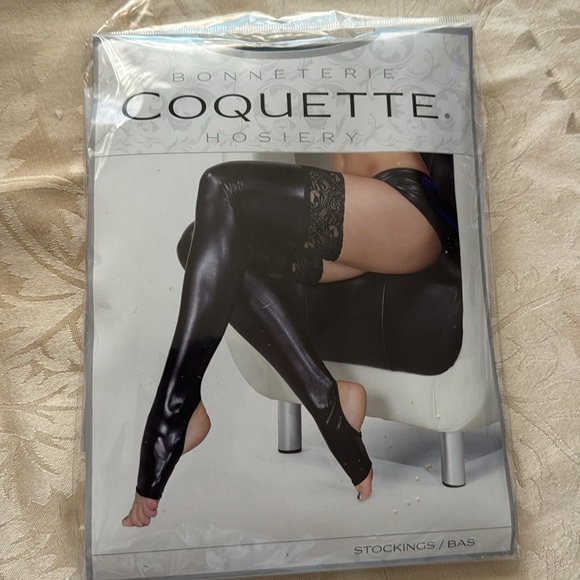 Bustier corset , black size 42, and stockings set new in package - Picture 4 of 4